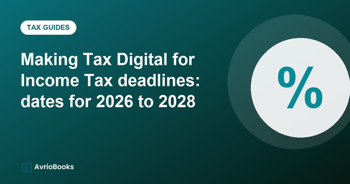 Making Tax Digital for Income Tax deadlines: dates for 2026 to 2028